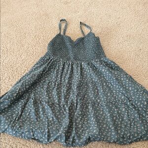 Madewell green Floral Sundress